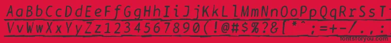 Bptypewritedamagedunderscoreditalics Font – Black Fonts on Red Background