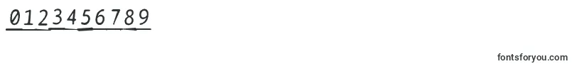 Bptypewritedamagedunderscoreditalics Font – Fonts for Numbers and Digits