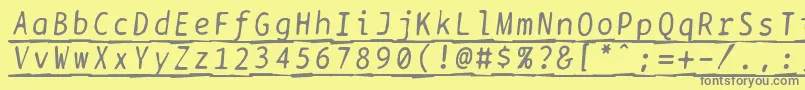 fuente Bptypewritedamagedunderscoreditalics – Fuentes Grises Sobre Fondo Amarillo