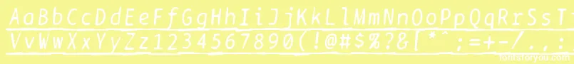 fuente Bptypewritedamagedunderscoreditalics – Fuentes Blancas Sobre Fondo Amarillo