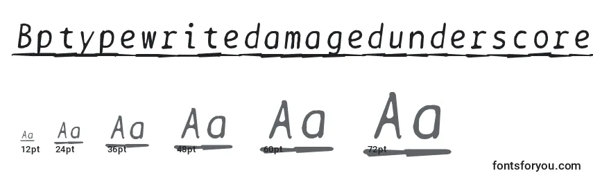 Bptypewritedamagedunderscoreditalics Font Sizes