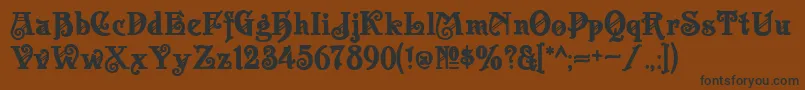 Apolloasm Font – Black Fonts on Brown Background