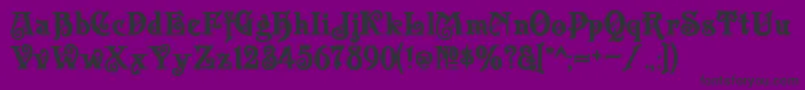 Apolloasm-fontti – mustat fontit violetilla taustalla