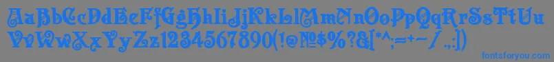 Apolloasm Font – Blue Fonts on Gray Background