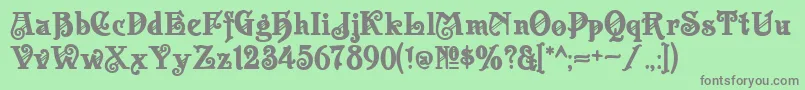 Apolloasm Font – Gray Fonts on Green Background