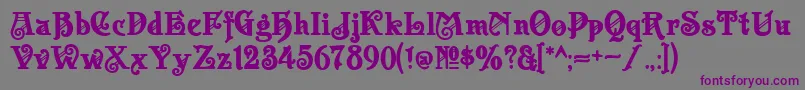 Apolloasm Font – Purple Fonts on Gray Background