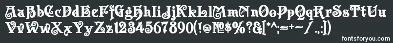 Apolloasm-fontti – valkoiset fontit mustalla taustalla