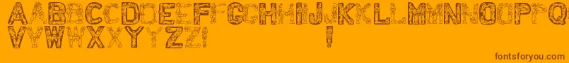 Santa ffy Font – Brown Fonts on Orange Background