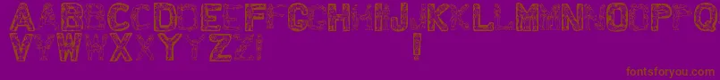 Santa ffy Font – Brown Fonts on Purple Background