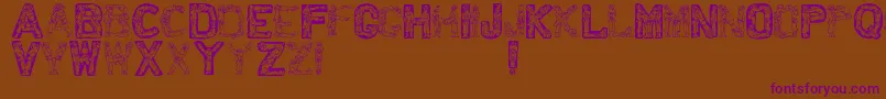 Santa ffy Font – Purple Fonts on Brown Background