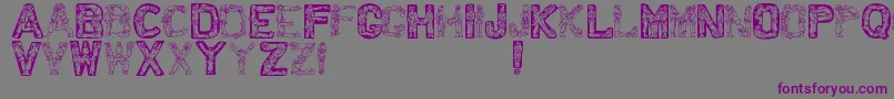 Santa ffy Font – Purple Fonts on Gray Background