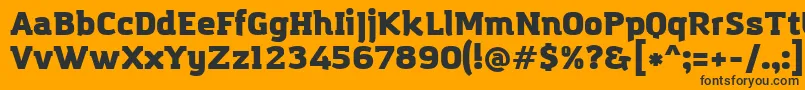 AmazingGroteskUltra Font – Black Fonts on Orange Background