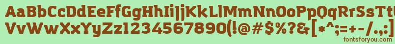 AmazingGroteskUltra Font – Brown Fonts on Green Background