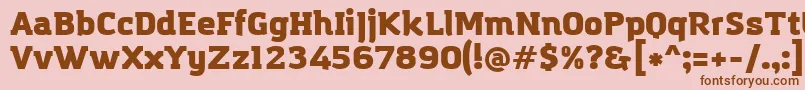 AmazingGroteskUltra Font – Brown Fonts on Pink Background