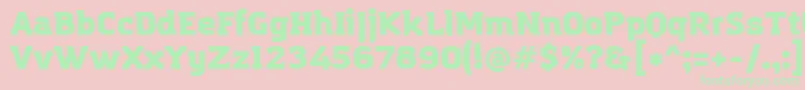 AmazingGroteskUltra Font – Green Fonts on Pink Background