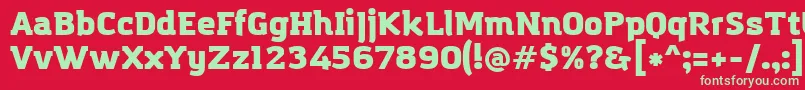 AmazingGroteskUltra Font – Green Fonts on Red Background