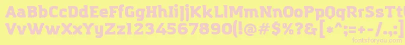 AmazingGroteskUltra Font – Pink Fonts on Yellow Background