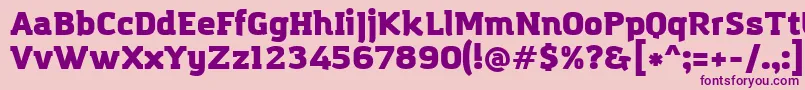 AmazingGroteskUltra Font – Purple Fonts on Pink Background