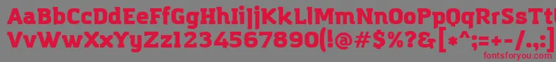フォントAmazingGroteskUltra – 赤い文字の灰色の背景