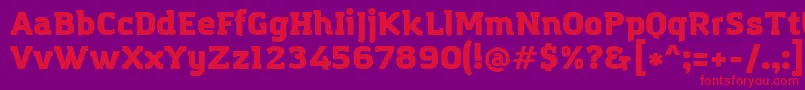 AmazingGroteskUltra-Schriftart – Rote Schriften auf violettem Hintergrund