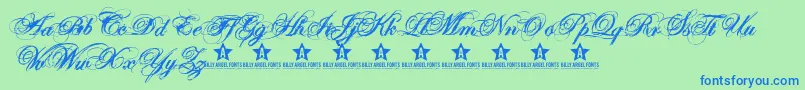 Sweetcorrectionroth2 Font – Blue Fonts on Green Background