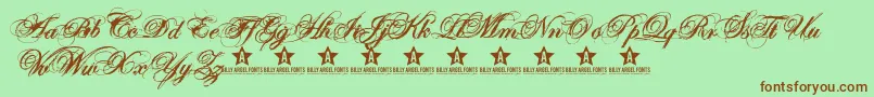 Sweetcorrectionroth2 Font – Brown Fonts on Green Background