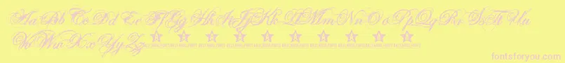 Sweetcorrectionroth2 Font – Pink Fonts on Yellow Background