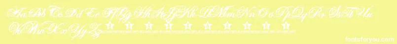 Sweetcorrectionroth2 Font – White Fonts on Yellow Background