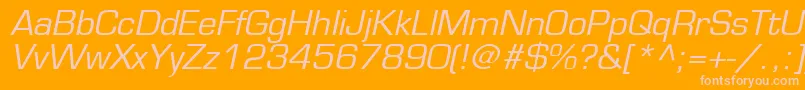 EuromodeItalic Font – Pink Fonts on Orange Background
