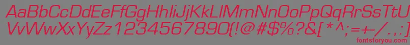 Шрифт EuromodeItalic – красные шрифты на сером фоне