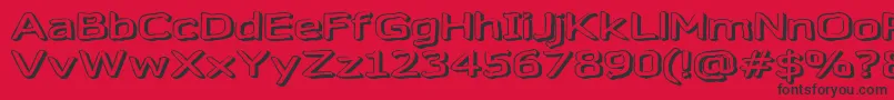Gazzarel Font – Black Fonts on Red Background