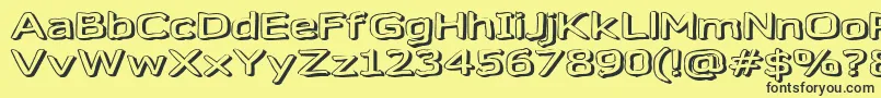 Gazzarel Font – Black Fonts on Yellow Background