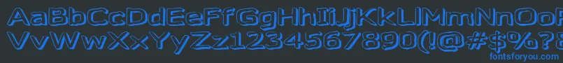 Gazzarel Font – Blue Fonts on Black Background