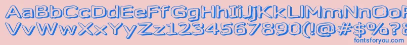 Gazzarel Font – Blue Fonts on Pink Background