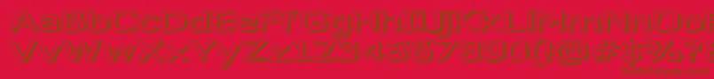 Gazzarel Font – Brown Fonts on Red Background