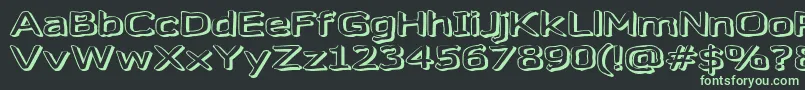 Gazzarel Font – Green Fonts on Black Background