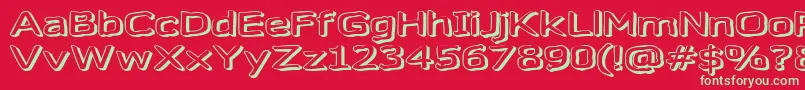 Gazzarel Font – Green Fonts on Red Background