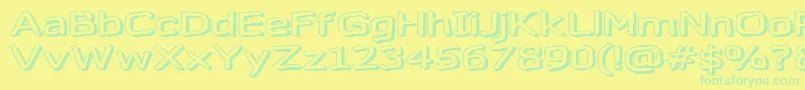 Gazzarel Font – Green Fonts on Yellow Background