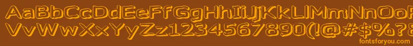 Gazzarel Font – Orange Fonts on Brown Background