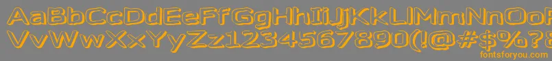 Gazzarel Font – Orange Fonts on Gray Background