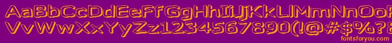 Gazzarel Font – Orange Fonts on Purple Background