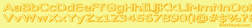 Gazzarel Font – Orange Fonts on Yellow Background