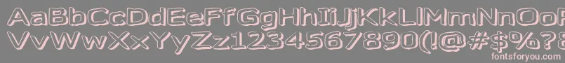 Weitere Informationen zur Gazzarel-Schriftart Gazzarel-Schriftart – Rosa Schriften auf grauem Hintergrund