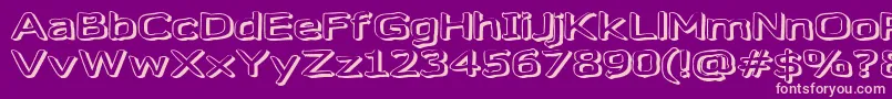 Gazzarel-Schriftart – Rosa Schriften auf violettem Hintergrund