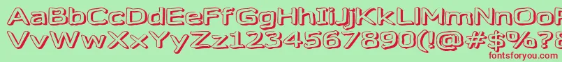 Gazzarel Font – Red Fonts on Green Background