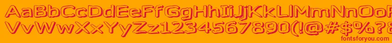 Gazzarel Font – Red Fonts on Orange Background