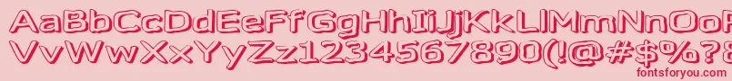 Gazzarel Font – Red Fonts on Pink Background