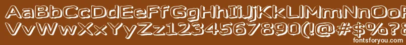 Gazzarel Font – White Fonts on Brown Background