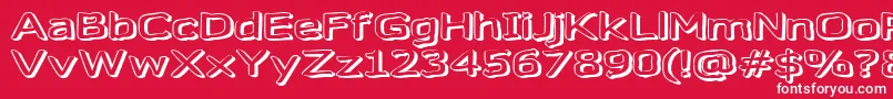 Gazzarel Font – White Fonts on Red Background