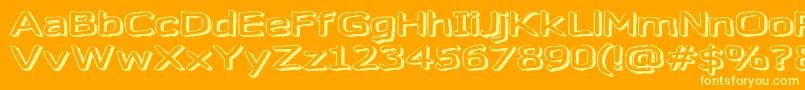Gazzarel Font – Yellow Fonts on Orange Background
